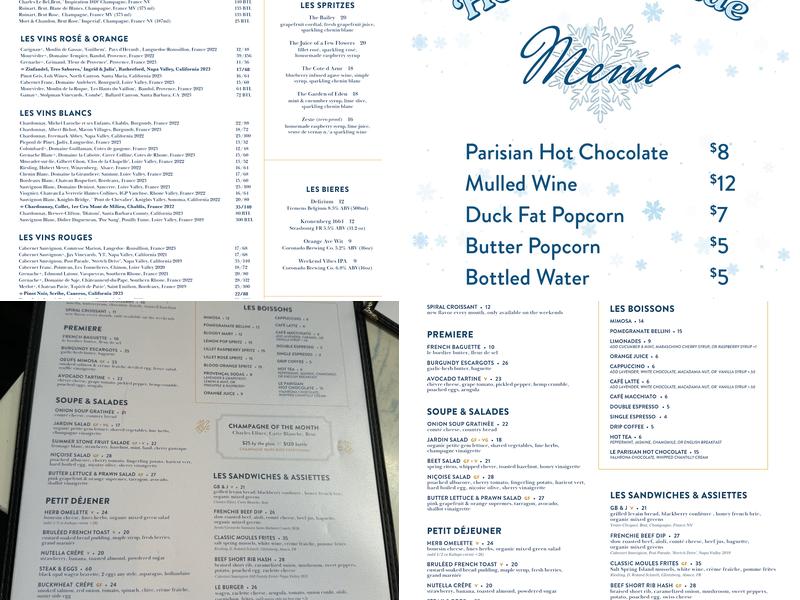 Little Frenchie Menu