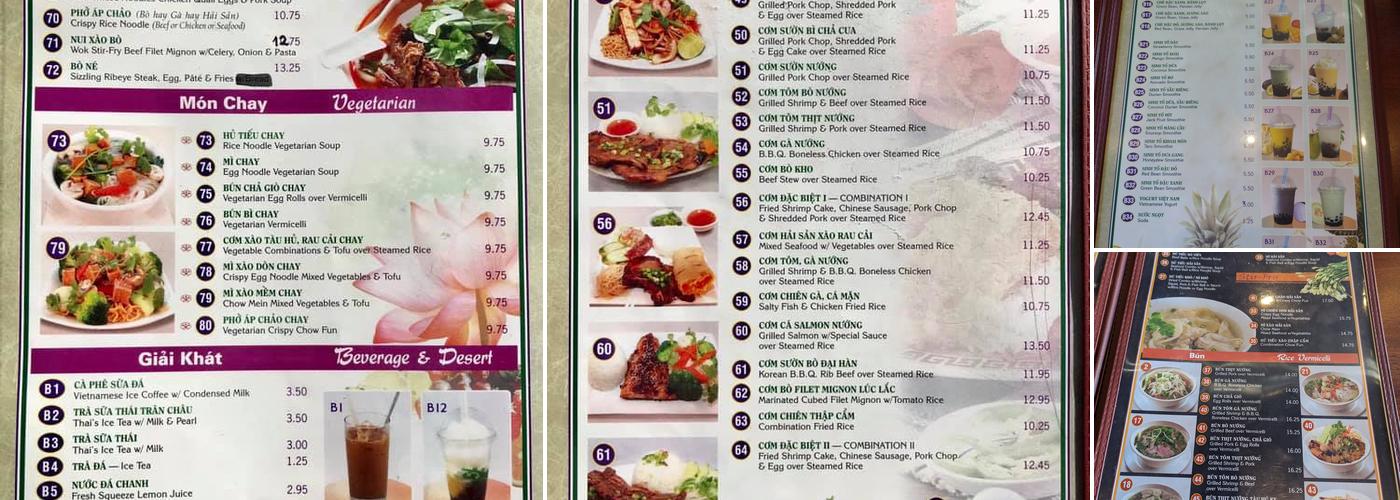 PhoTastic Menu