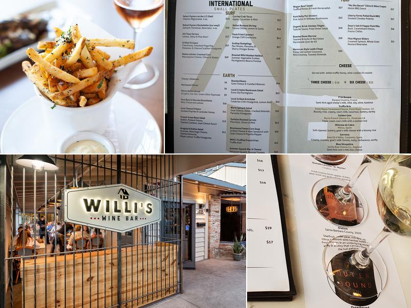 Willi’s Wine Bar Menu
