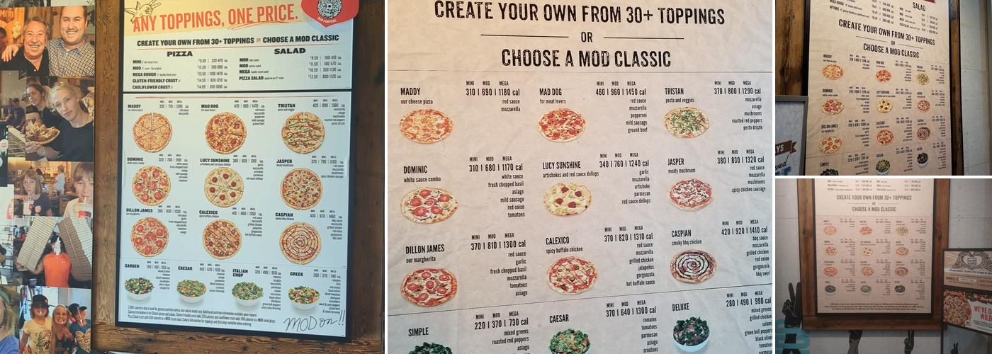 MOD Pizza Menu