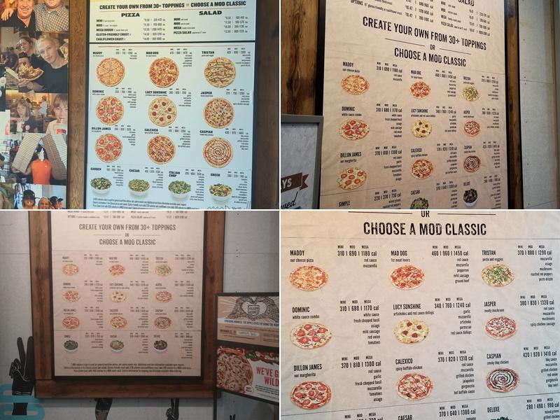 MOD Pizza Menu