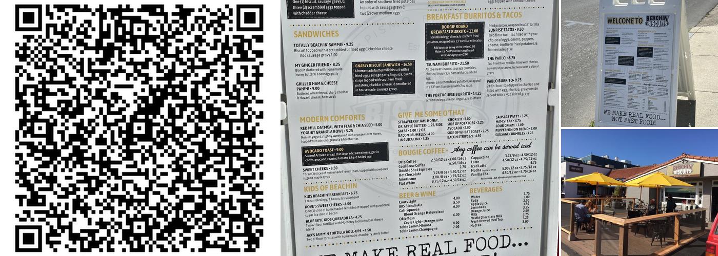 Beachin’ Biscuits Menu