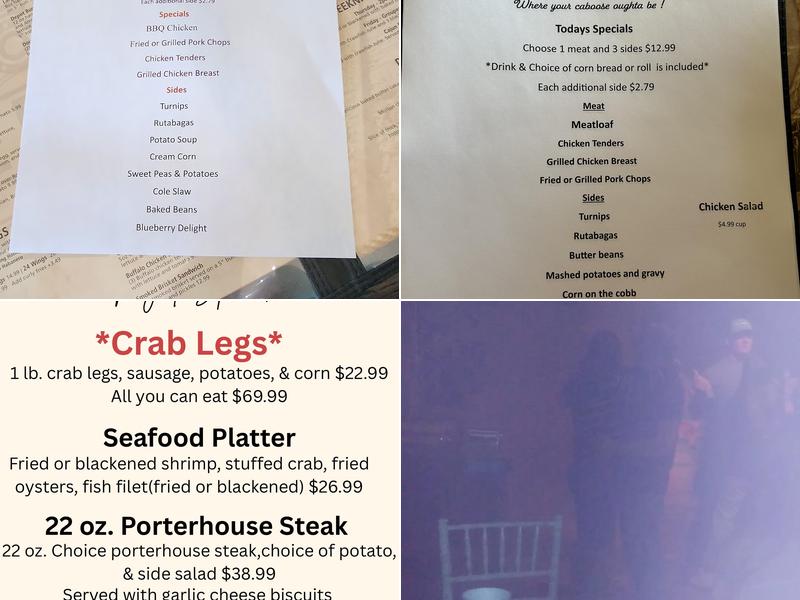 The Depot Restaurant Catering and Venue Menu