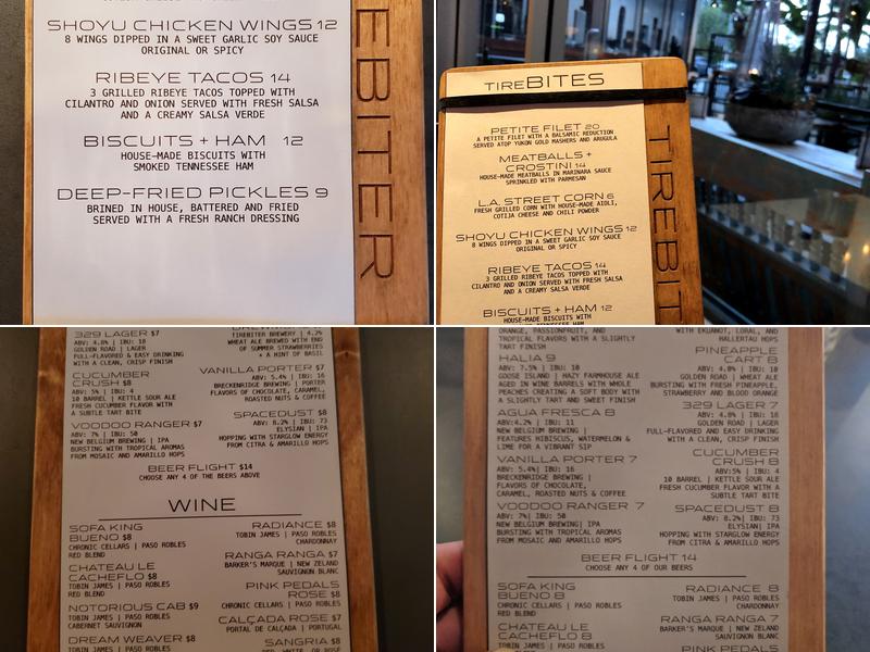 Tirebiter Brewery Menu
