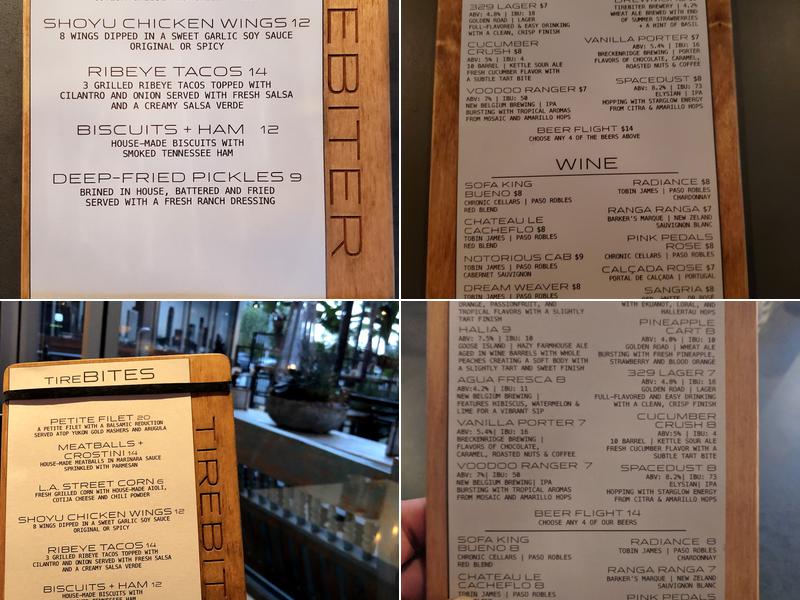 Tirebiter Brewery Menu