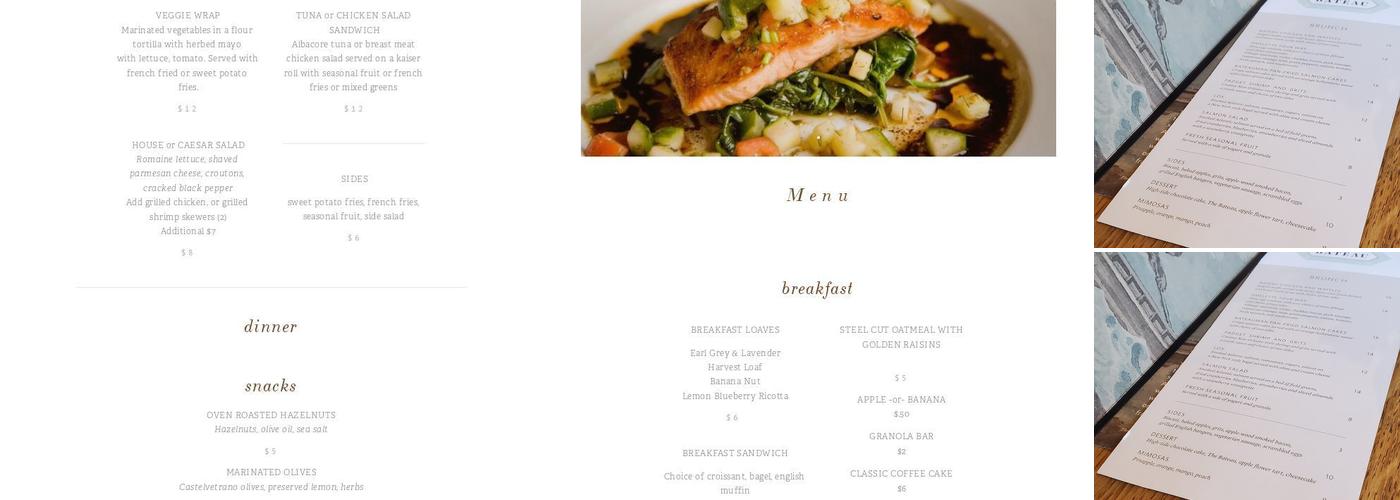 Bateau Menu