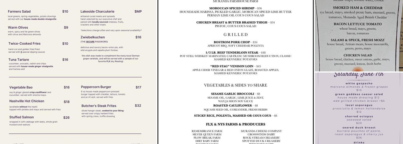 Sapalta Menu