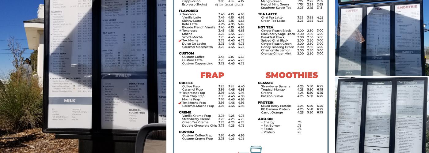 Texpresso Menu