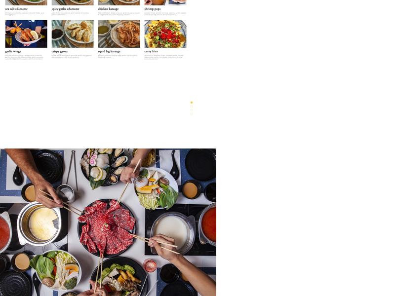 Nabemono Shabu Shabu Menu