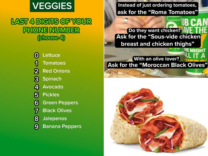 Subway Menu