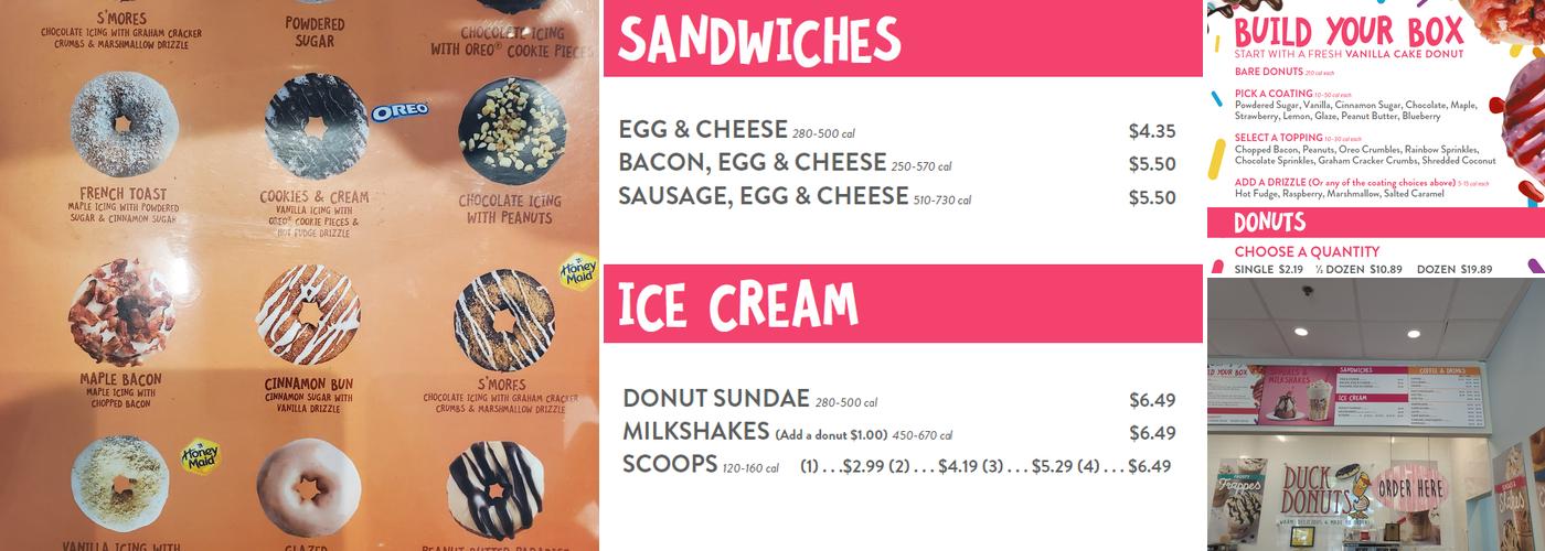 Duck Donuts Menu