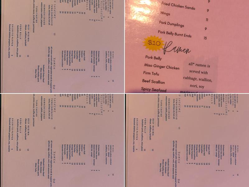 BarKaya Sushi & Ramen Menu