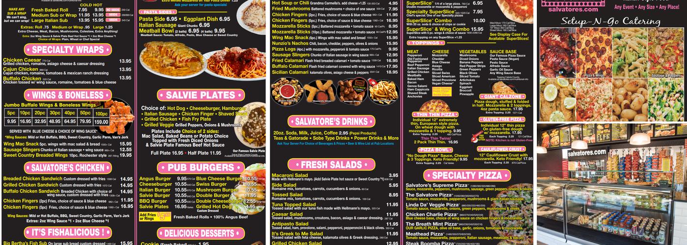 Salvatore's Old Fashioned Pizzeria Menu