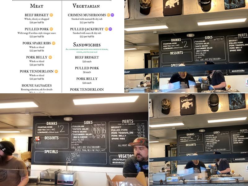 Owlbear Barbecue Menu