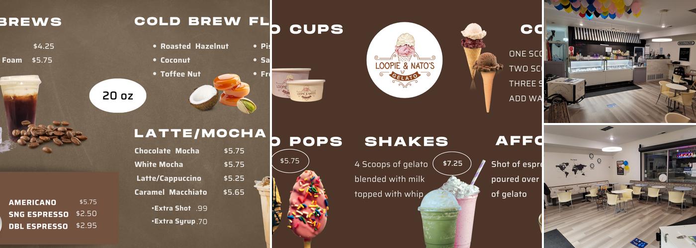 Loopie & Nato's Gelato Menu