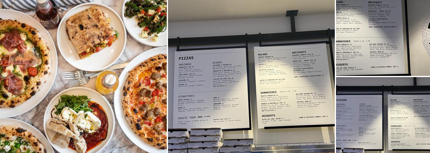 Proof Pizza Menu
