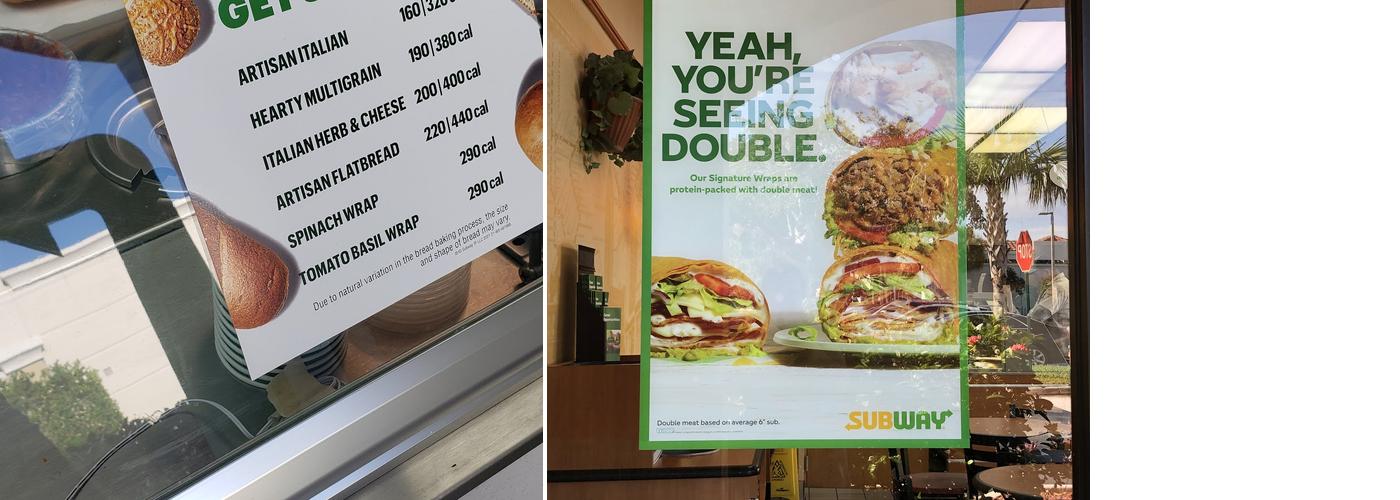 Subway Menu