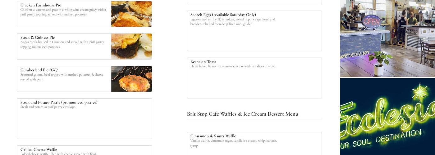 Ecclesia Market Menu