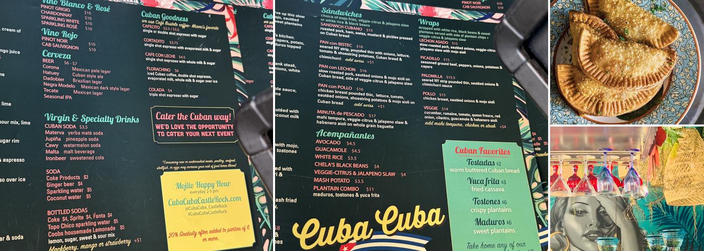 Cuba Cuba Castle Rock Menu