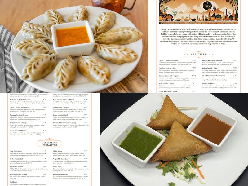 Serene Cuisine of India Menu