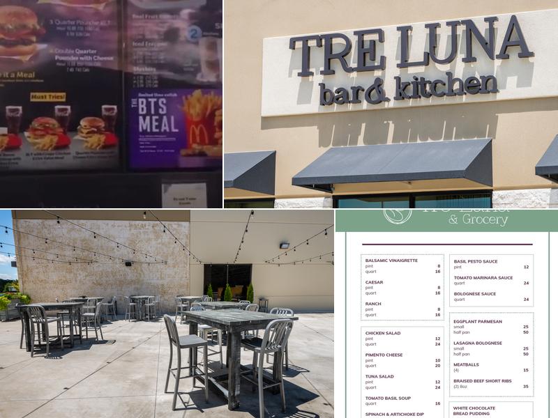 Tre Luna Bar and Kitchen Menu