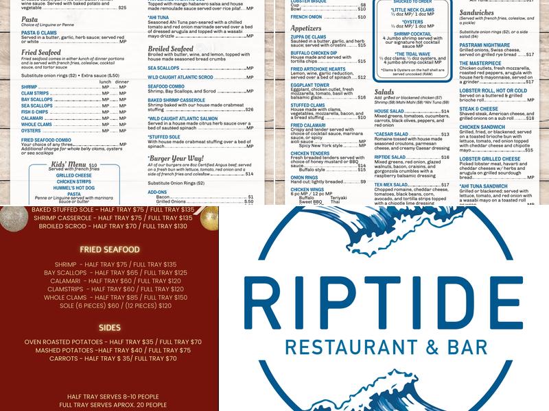 RipTide Restaurant & Bar Menu