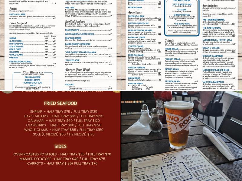 RipTide Restaurant & Bar Menu