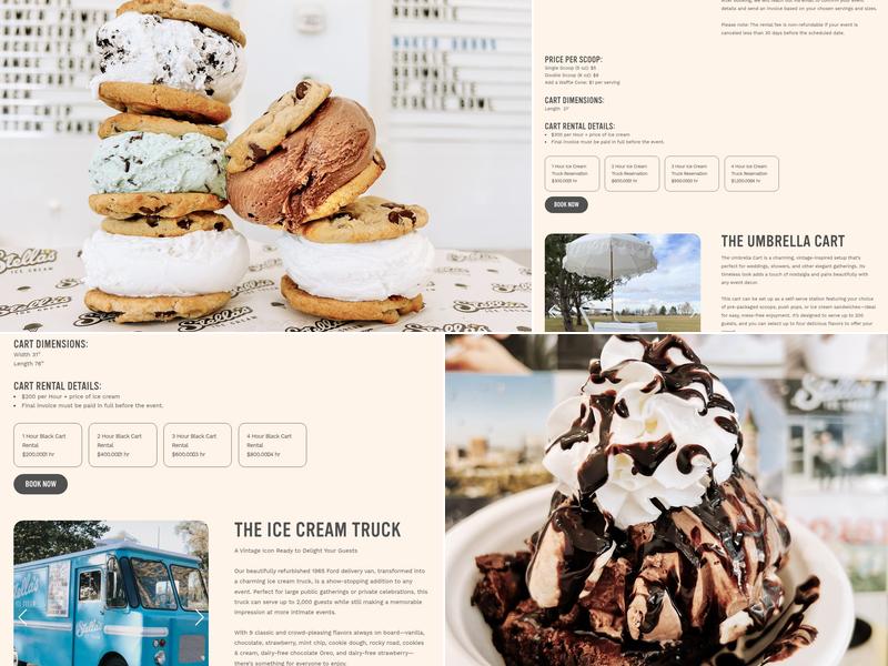 Stella's Ice Cream - Eagle Menu