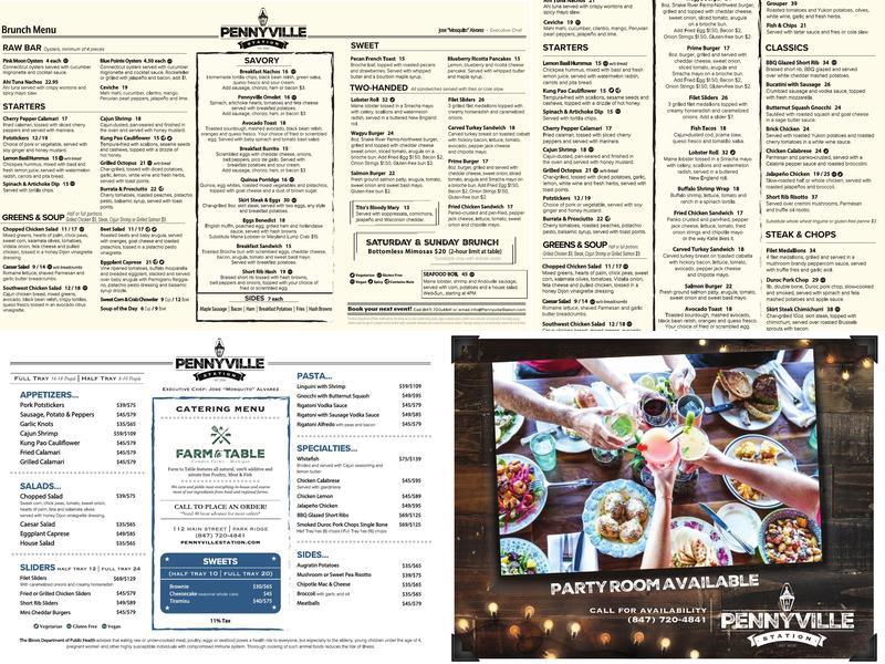 Pennyville Station Menu