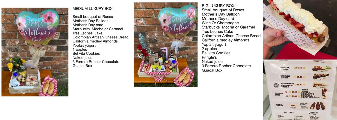 The churro’s Boutique Menu