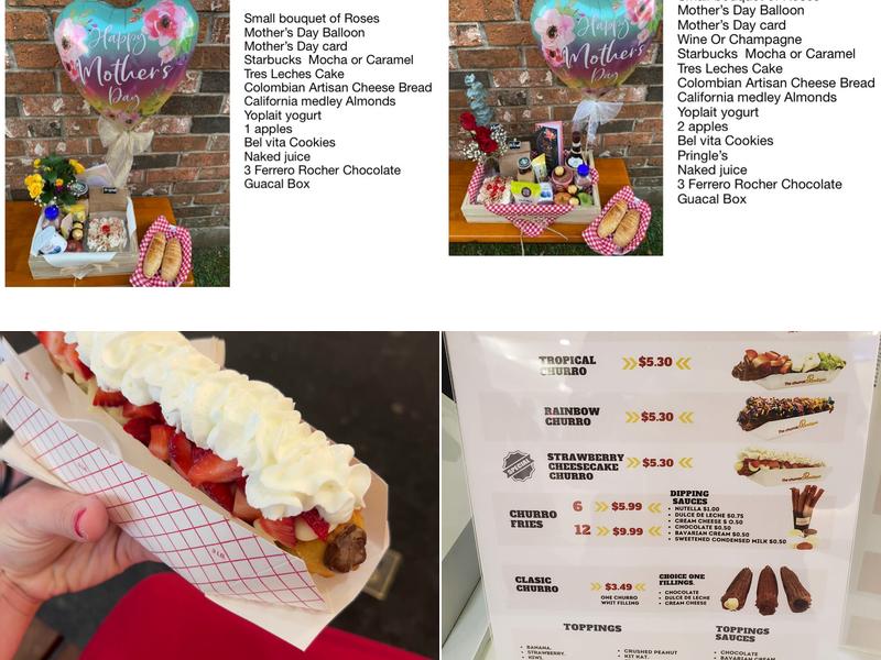 The churro’s Boutique Menu