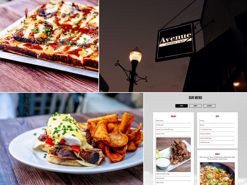 Avenue kitchen + bar Menu