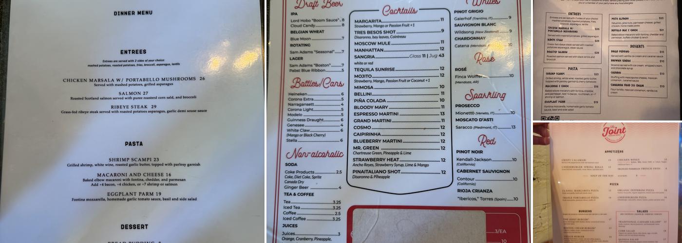 The Joint Menu