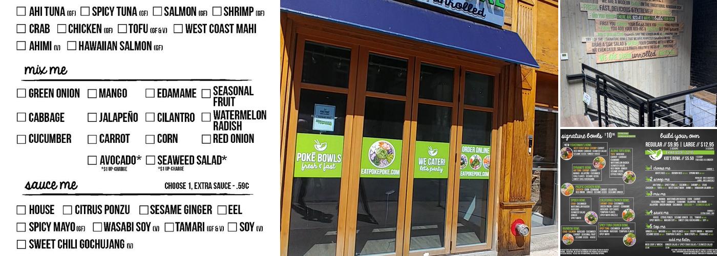 Poke Poke - Sushi Unrolled Menu