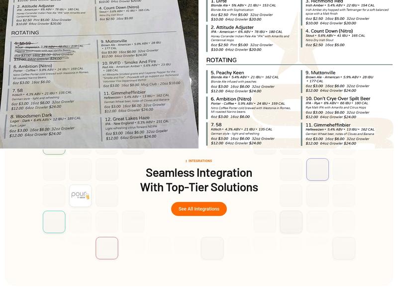 Starr Craft Brewery Menu