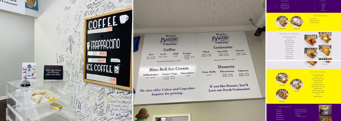 Darel's Bakery & Sweets Menu