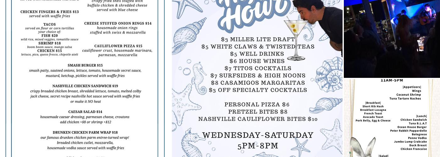 Ocean House Tap & Grill Menu