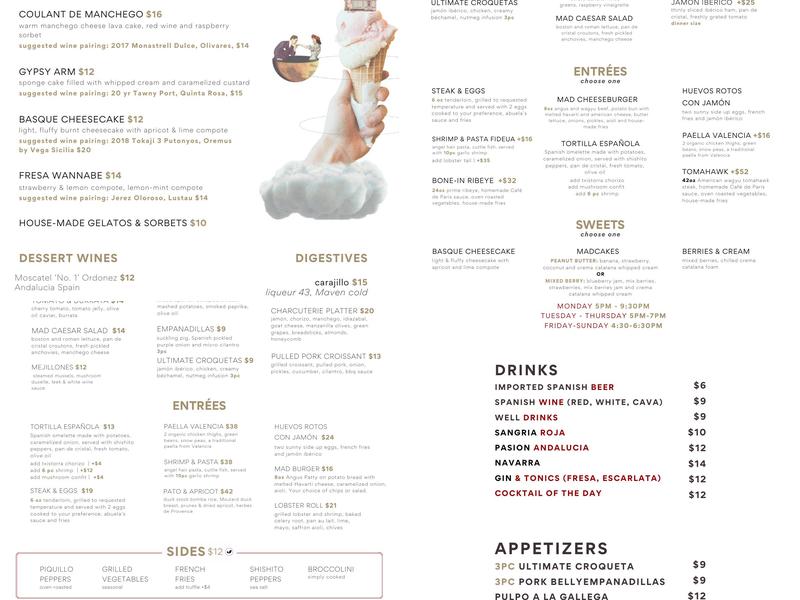 MAD Menu