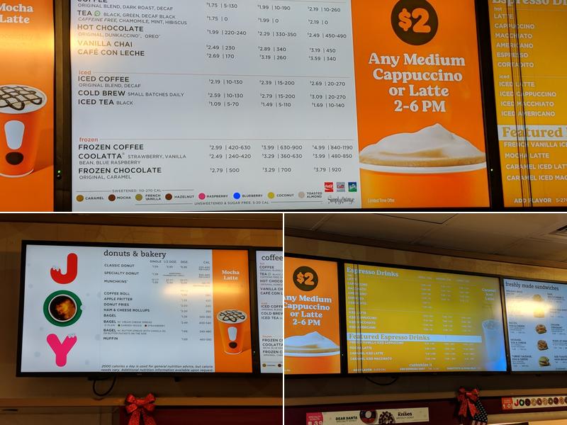 Dunkin' Menu