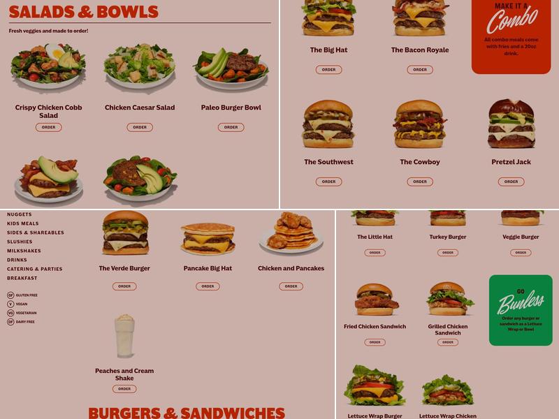 Hat Creek Burger Company Menu