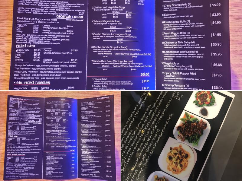Maia's Asian cuisine Menu