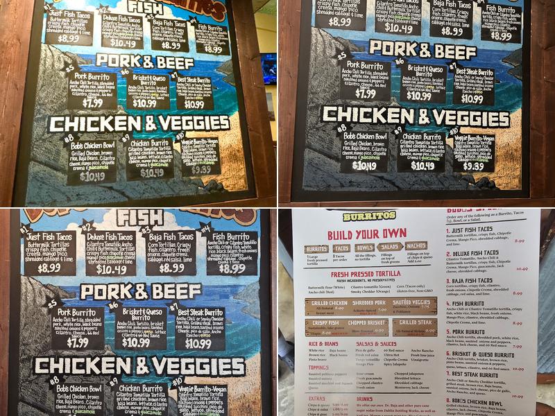 Cabo Bob’s Burritos Menu