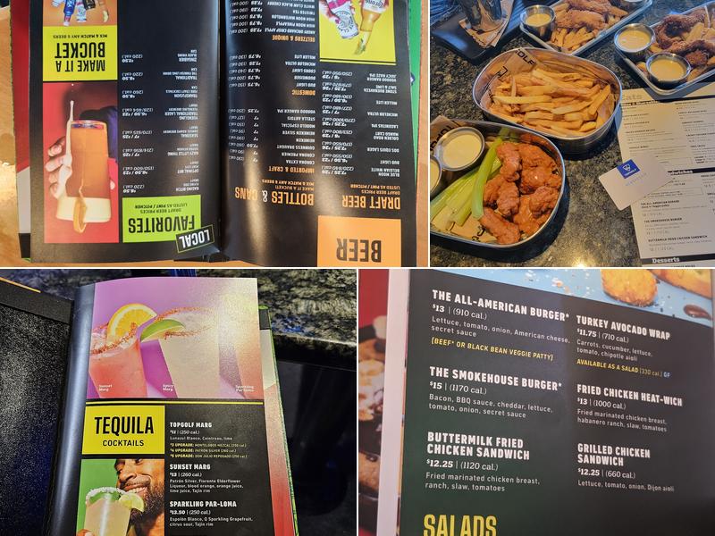 Topgolf Menu
