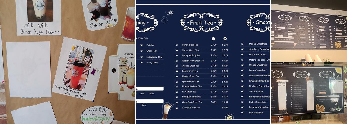 Tea’s Moment - Boba Point Loma 瞬間 Menu