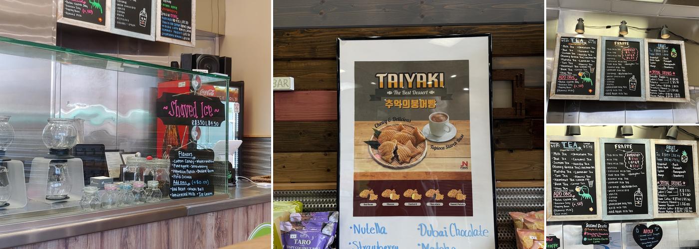 Matcha boba Menu