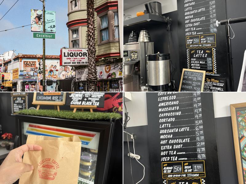 Excelsior Coffee Menu