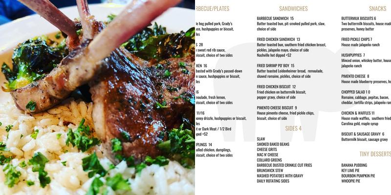 The Yard Menu
