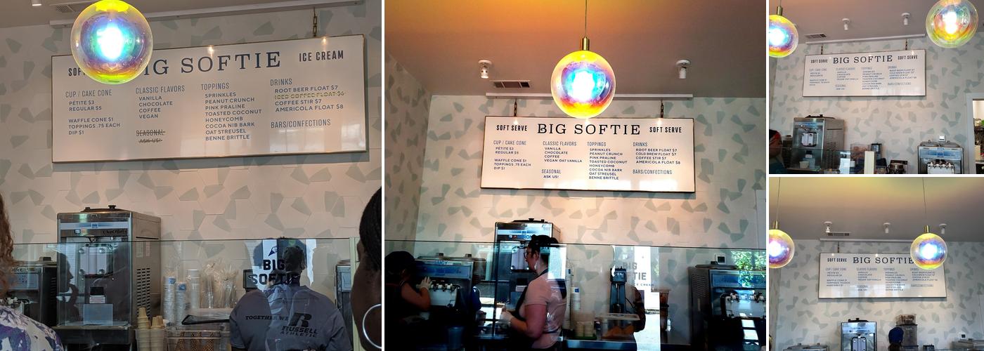 Big Softie Menu