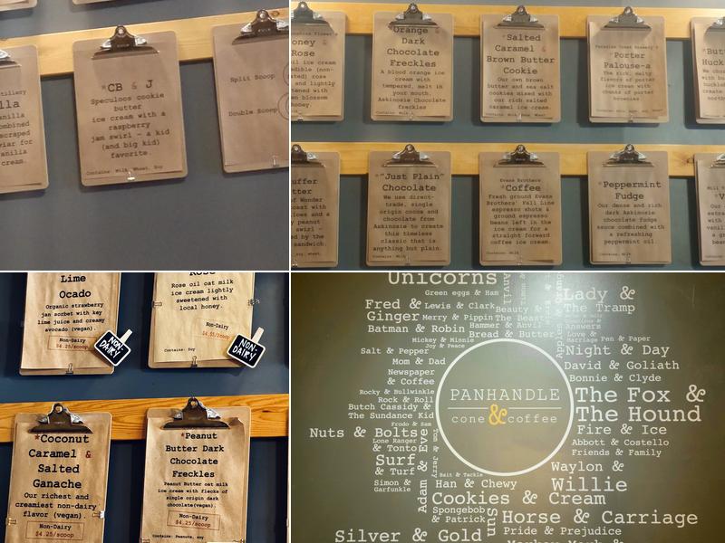 Panhandle Cone & Coffee Menu