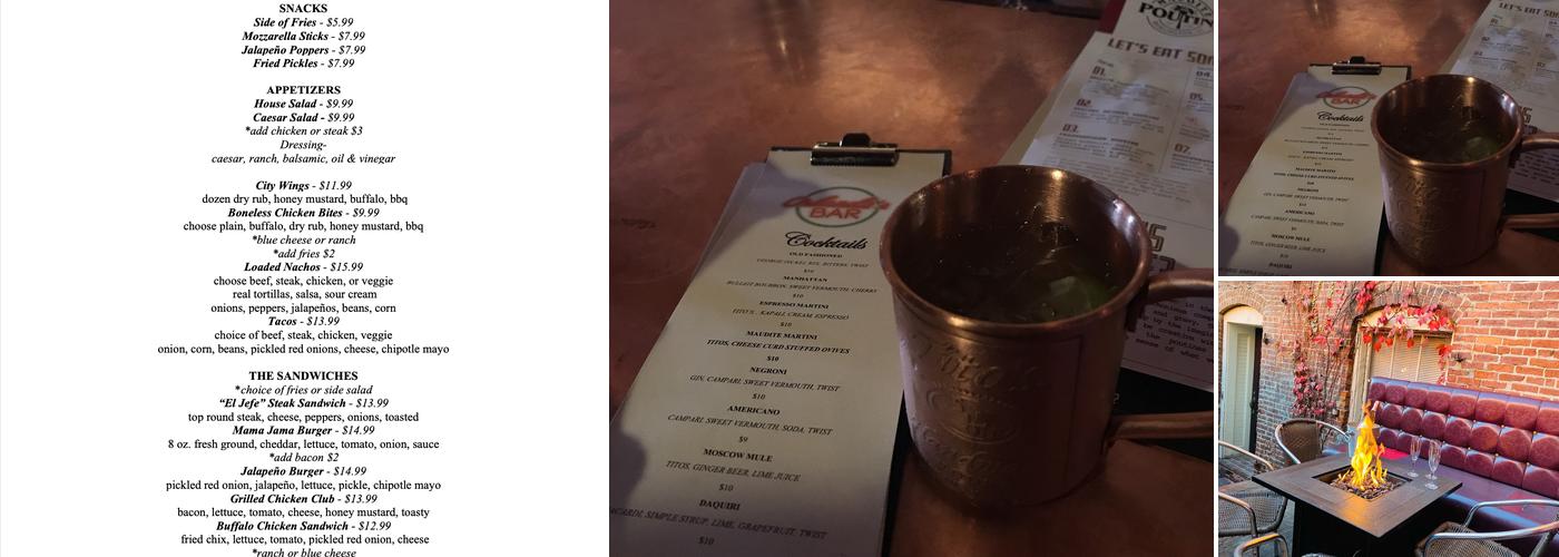 Orlando's Bar and Lounge Menu